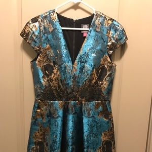 Vince Camuto Jacquard Fit & Flare Dress